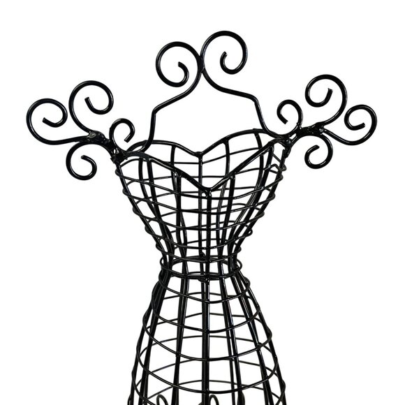 Miniature Wire Mannequin Dress Form Jewelry Holder 15" - Picture 8 of 12